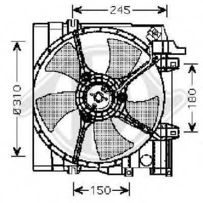 Ventilador, refrigeración del motor 8622104