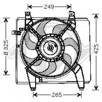 Ventilador, condensador del aire acondicionado 8682590