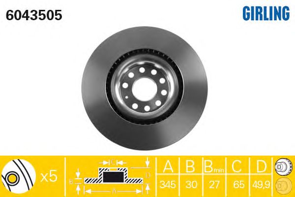 Brake Disc 6043505
