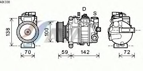 Kompressori, ilmastointilaite AIK338