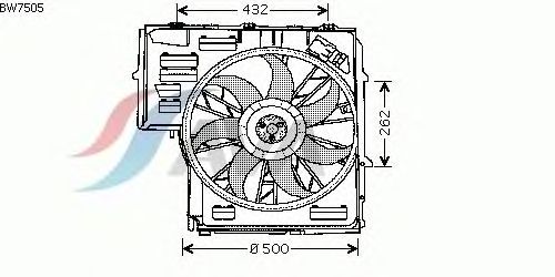Вентилятор, охлаждение двигателя BW7505