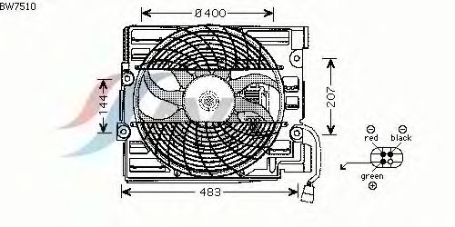 Ventilator, motorkøling BW7510