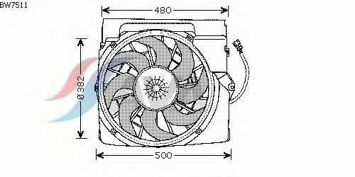 Ventilador, refrigeración del motor BW7511