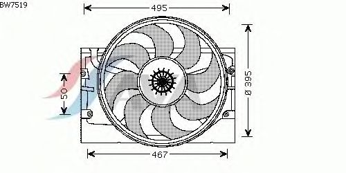 Вентилятор, охлаждение двигателя BW7519