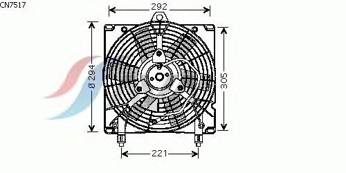 Вентилятор, охлаждение двигателя CN7517