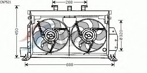 Ventilateur, refroidissement du moteur CN7521