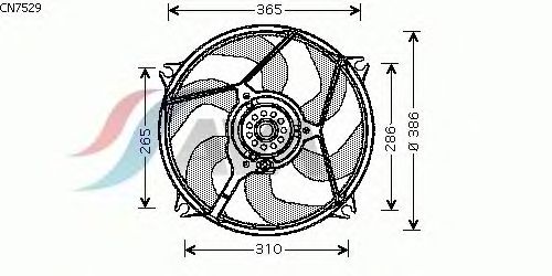 Вентилятор, охлаждение двигателя CN7529