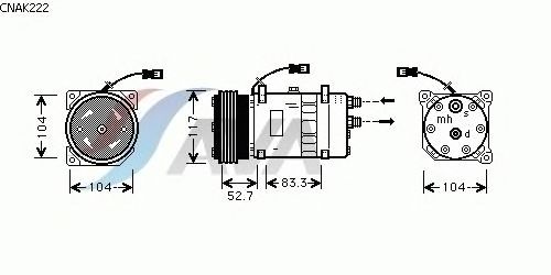 Compressor, ar condicionado CNAK222
