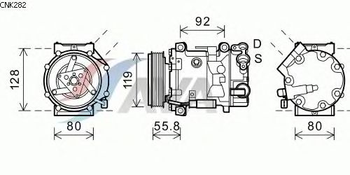 Compresor, aire acondicionado CNK282