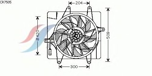 Вентилятор, охлаждение двигателя CR7505