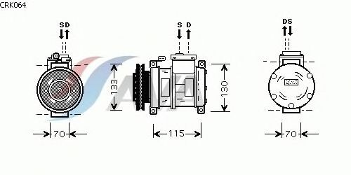 Compressor, ar condicionado CRK064