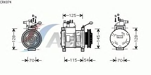Kompressori, ilmastointilaite CRK074