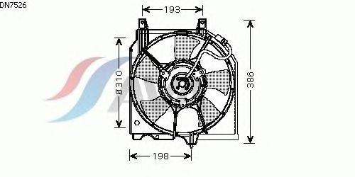 Ventilator, motorkøling DN7526