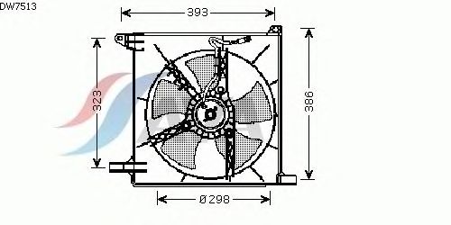 Вентилятор, охлаждение двигателя DW7513