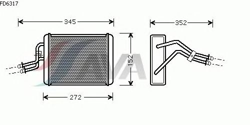 Heat Exchanger, interior heating FD6317