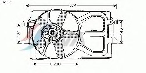 Вентилятор, охлаждение двигателя FD7517