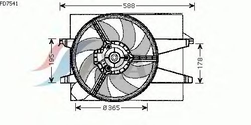 Ventilador, refrigeración del motor FD7541