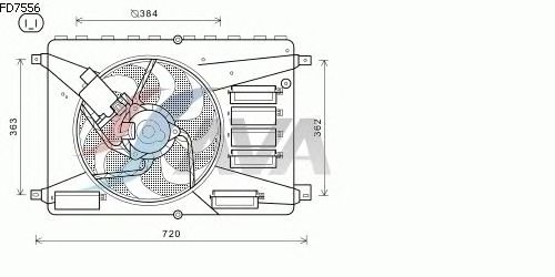 Ventilador, refrigeração do motor FD7556