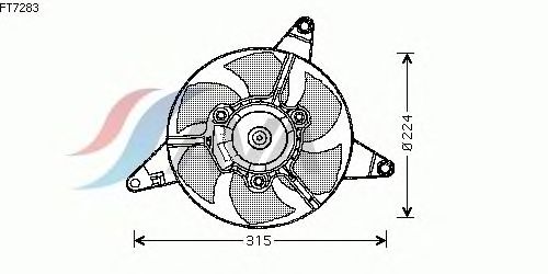Tuuletin, moottorin jäähdytys FT7283