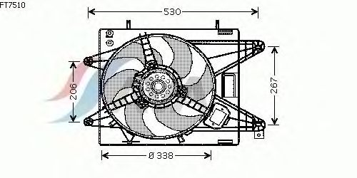 Ventilador, refrigeração do motor FT7510
