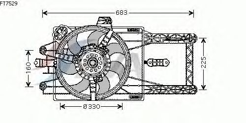Ventilator, motorkøling FT7529
