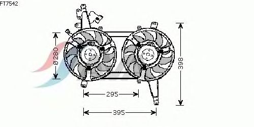 Вентилятор, охлаждение двигателя FT7542