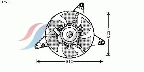 Ventilador, refrigeración del motor FT7550