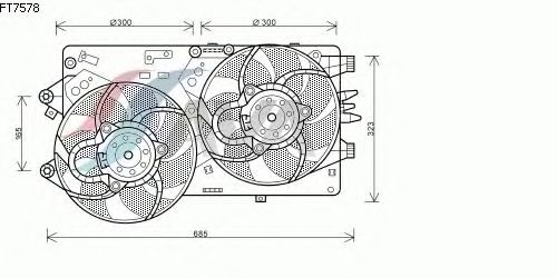 Ventilador, refrigeração do motor FT7578