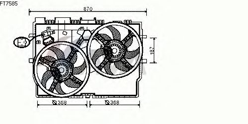 Вентилятор, охлаждение двигателя FT7585