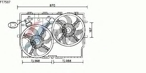 Ventilador, refrigeración del motor FT7587