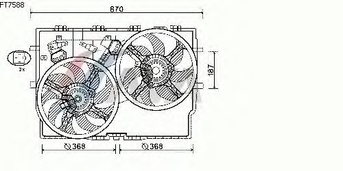 Ventilador, refrigeração do motor FT7588