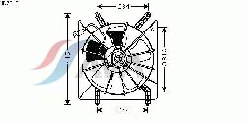 Вентилятор, охлаждение двигателя HD7510
