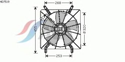 Вентилятор, охлаждение двигателя HD7519