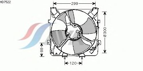 Вентилятор, охлаждение двигателя HD7522
