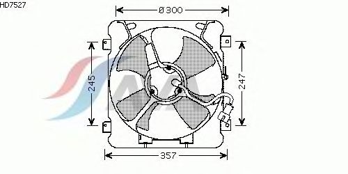 Ventilador, refrigeração do motor HD7527