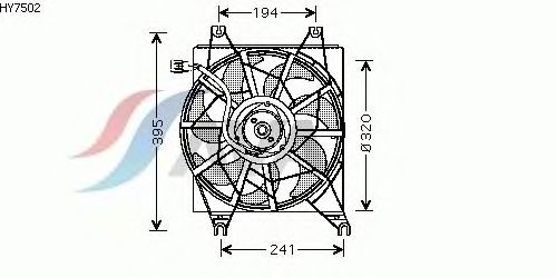 Ventilator, motorkøling HY7502