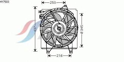 Ventilator, motorkøling HY7503