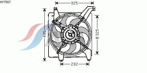 Вентилятор, охлаждение двигателя HY7507