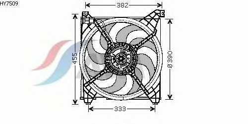 Ventilador, refrigeración del motor HY7509