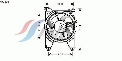 Вентилятор, охлаждение двигателя HY7514