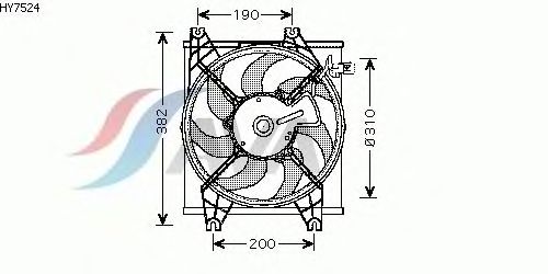 Ventola, Condensatore climatizzatore HY7524