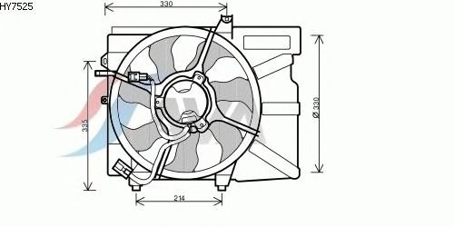 Вентилятор, охлаждение двигателя HY7525