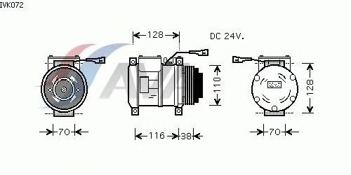 Compressor, airconditioning IVK072