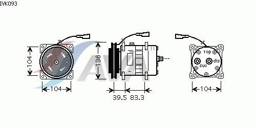 Compressor, airconditioning IVK093