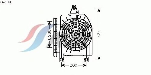 Ventilador, condensador do ar condicionado KA7514