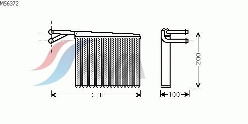 Permutador de calor, aquecimento do habitáculo MS6372