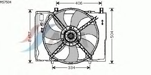 Вентилятор, охлаждение двигателя MS7504