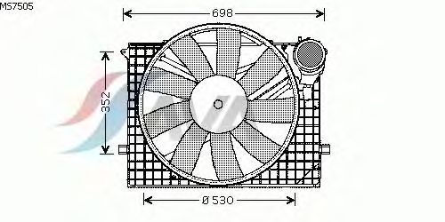 Вентилятор, охлаждение двигателя MS7505