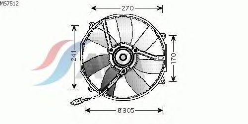 Ventilador, condensador do ar condicionado MS7512