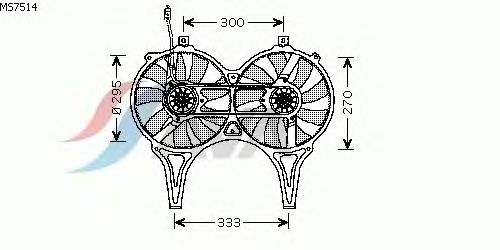 Вентилятор, охлаждение двигателя MS7514